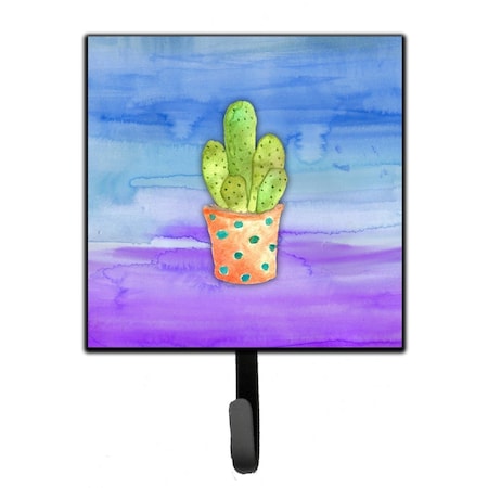 Jensendistributionservices Cactus Blue & Purple Watercolor Leash or Key Holder MI1711387
